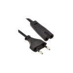Teyp Fişi 1.5metre 2×0,75 Kordon 220 Volt Elektrik Kablo Teyp Radyo Işıldak Yazıcı Adaptör Cord Cable C7-T26 - IEC320-C7