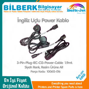 ingiliz - Amerikan uçlu Power Güç Kablosu Bilgisayar Monitör 1,5mt BS1363 (UK)