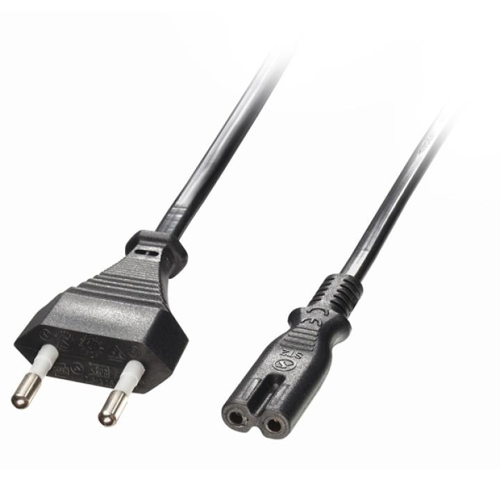 Teyp Fişi 1.5metre 2×0,75 Kordon 220 Volt Elektrik Kablo Teyp Radyo Işıldak Yazıcı Adaptör Cord Cable C7-T26 - IEC320-C7