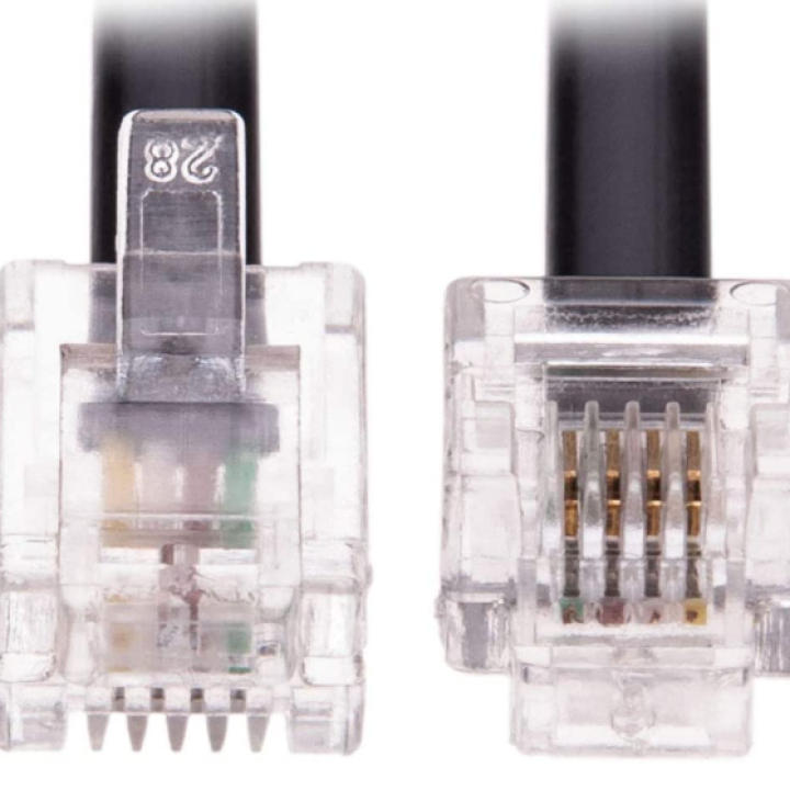 RJ11 ADSL Modem ve Telefon Hat Bağlantı Kablosu 3 Metre 4 Pin 8120-8922 Telephone Line Cord Male To Male Cable Fax Machine