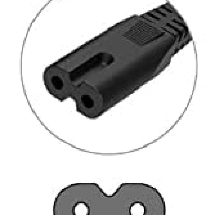 Teyp Fişi 1.5metre 2×0,75 Kordon 220 Volt Elektrik Kablo Teyp Radyo Işıldak Yazıcı Adaptör Cord Cable C7-T26 - IEC320-C7